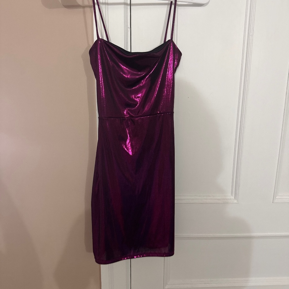 Windsor dress size small pink metallic